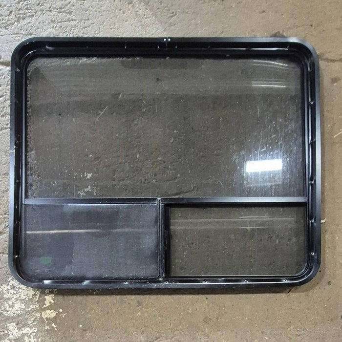 Used Black Radius Opening Window - 44 1/4 X 35 3/4 X 1 3/4