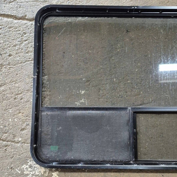 Used Black Radius Opening Window - 44 1/4 X 35 3/4 X 1 3/4
