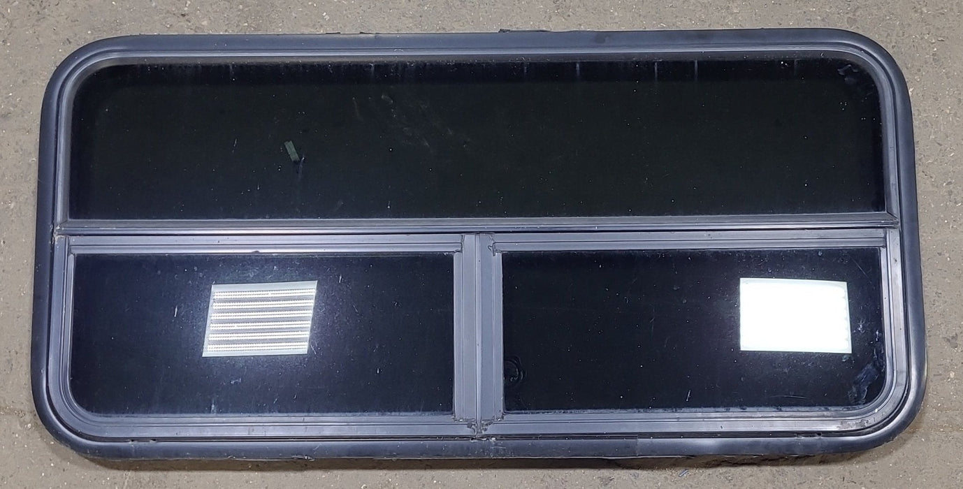 Used Black Radius Opening Window : 45 1/2" W X 21 3/8" H X 2" D