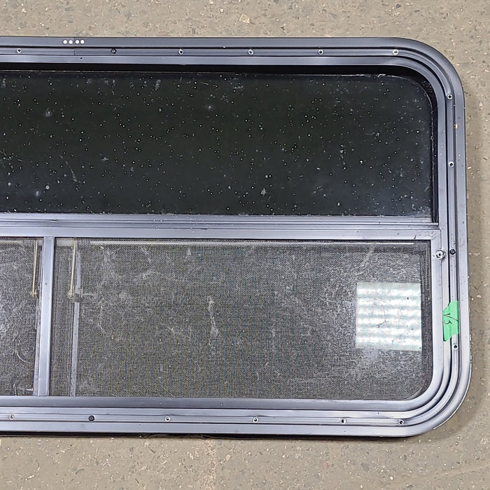 Used Black Radius Opening Window : 45 1/2" W X 21 3/8" H X 2" D