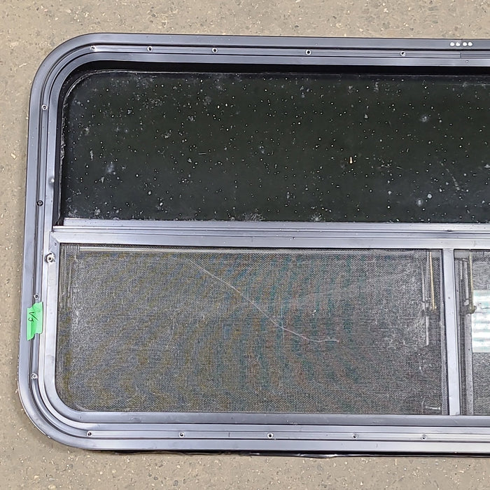 Used Black Radius Opening Window : 45 1/2" W X 21 3/8" H X 2" D