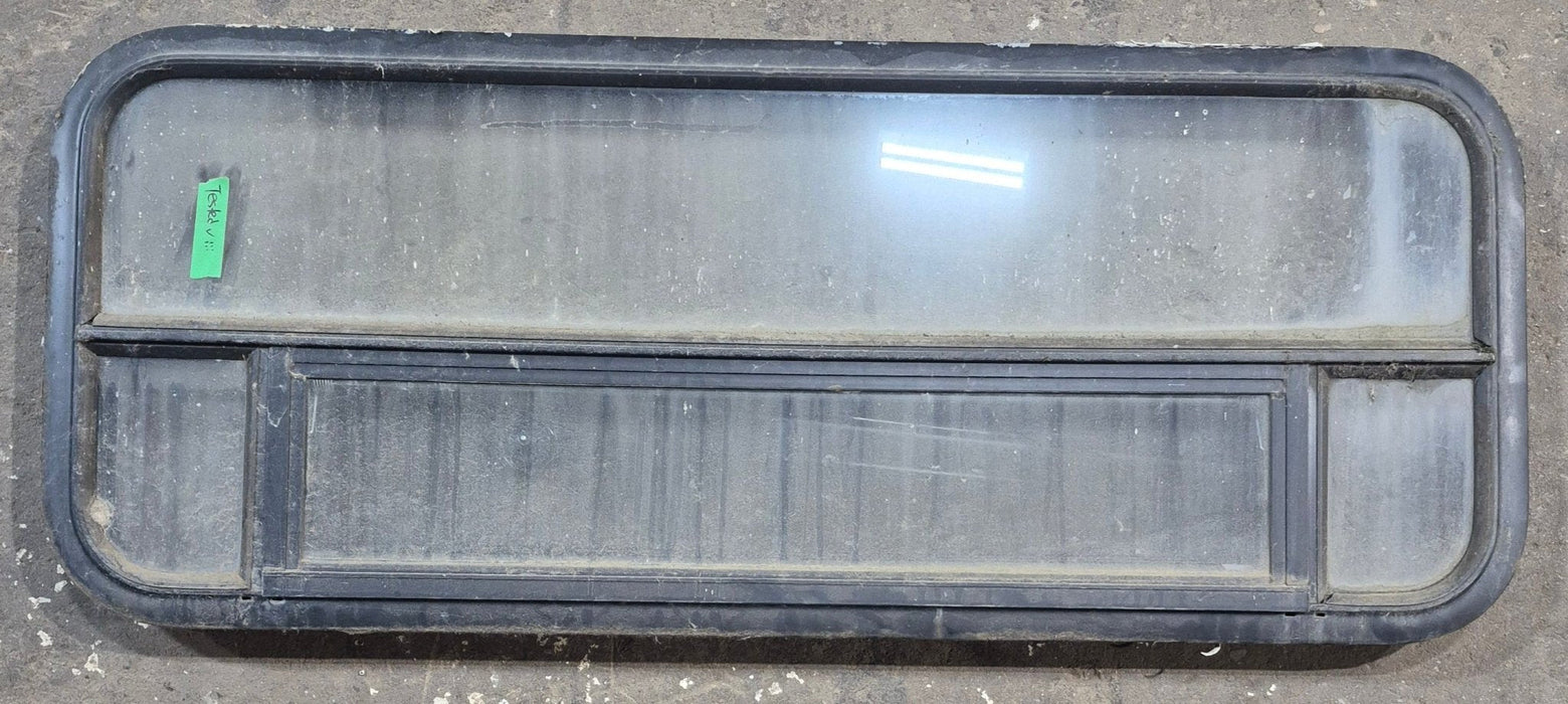 Used Black Radius Opening Window : 45 1/4" W x 17 1/4" H x 1 7/8" D