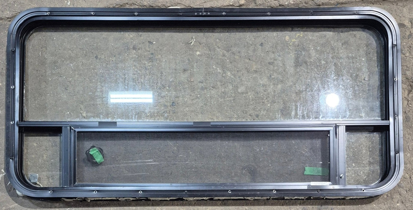 Used Black Radius Opening Window : 45 1/4" W x 21 1/4" H x 1 7/8" D