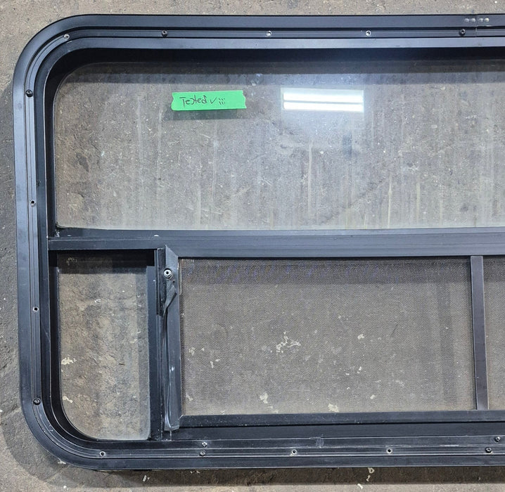Used Black Radius Opening Window : 45 1/4" W x 21 1/4" H x 1 7/8" D