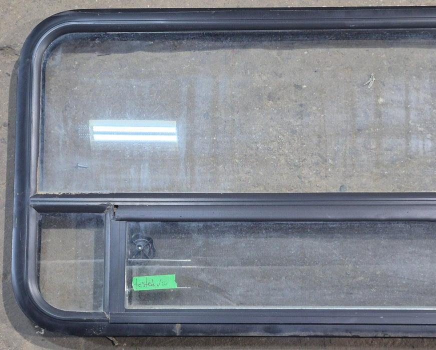 Used Black Radius Opening Window : 45 1/4" W x 21 1/4" H x 1 7/8" D