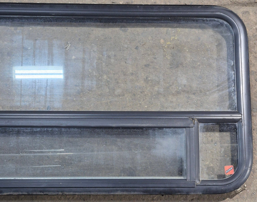 Used Black Radius Opening Window : 45 1/4" W x 21 1/4" H x 1 7/8" D
