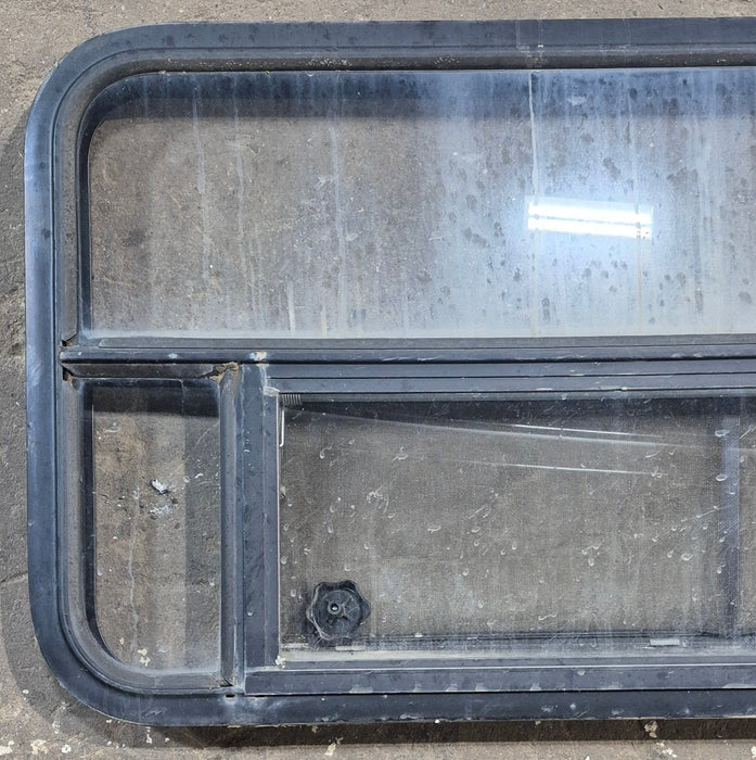 Used Black Radius Opening Window : 45 1/4" W x 21 1/4" H x 1 7/8" D