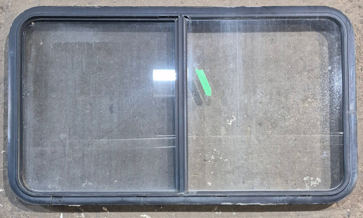 Used Black Radius Opening Window : 45 1/4" W x 25 1/4" H x 1 7/8" D