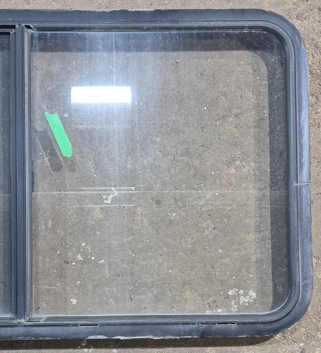 Used Black Radius Opening Window : 45 1/4" W x 25 1/4" H x 1 7/8" D
