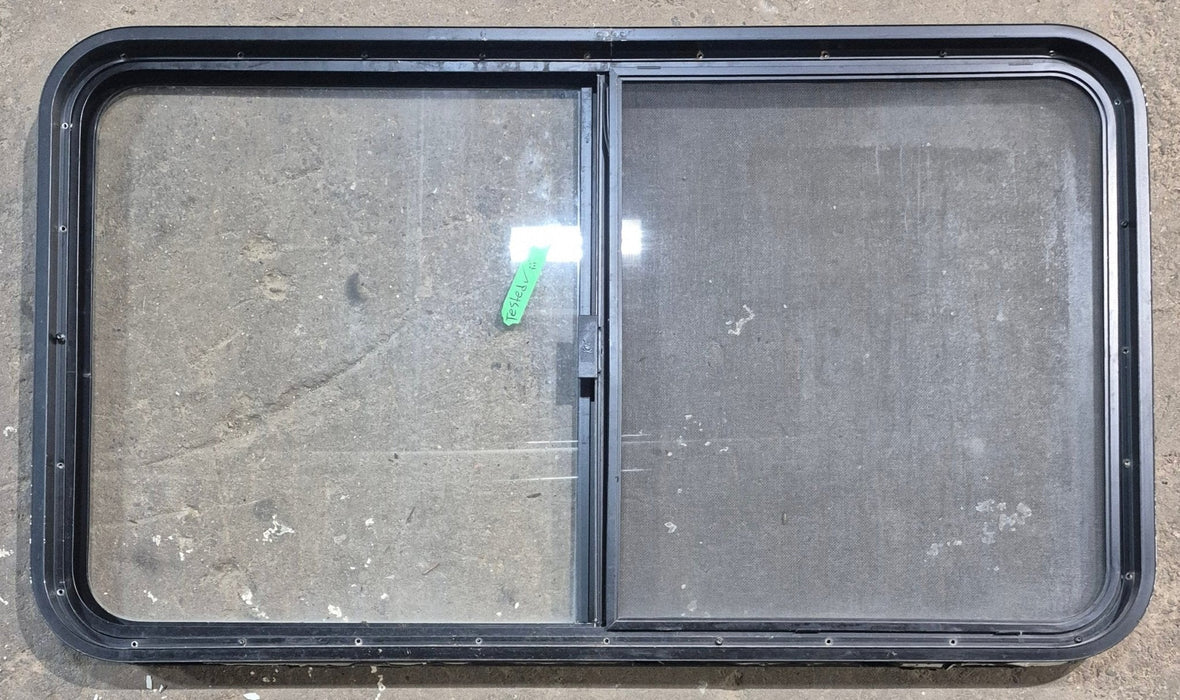 Used Black Radius Opening Window : 45 1/4" W x 25 1/4" H x 1 7/8" D