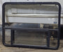 Used Black Radius Opening Window : 45 1/4" W x 35 1/4" H x 2" D - Young Farts RV Parts
