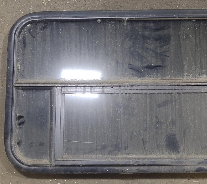 Used Black Radius Opening Window : 45 3/8" W X 21 1/2" H X 2" D