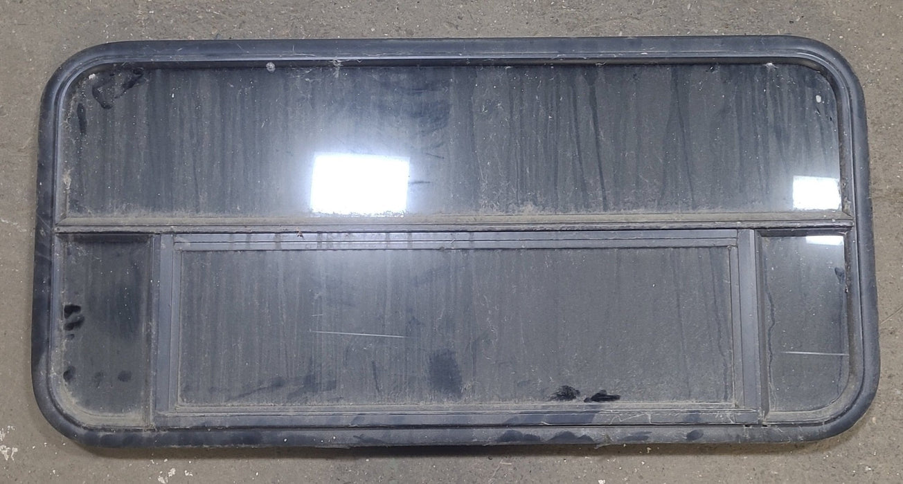 Used Black Radius Opening Window : 45 3/8" W X 21 1/2" H X 2" D