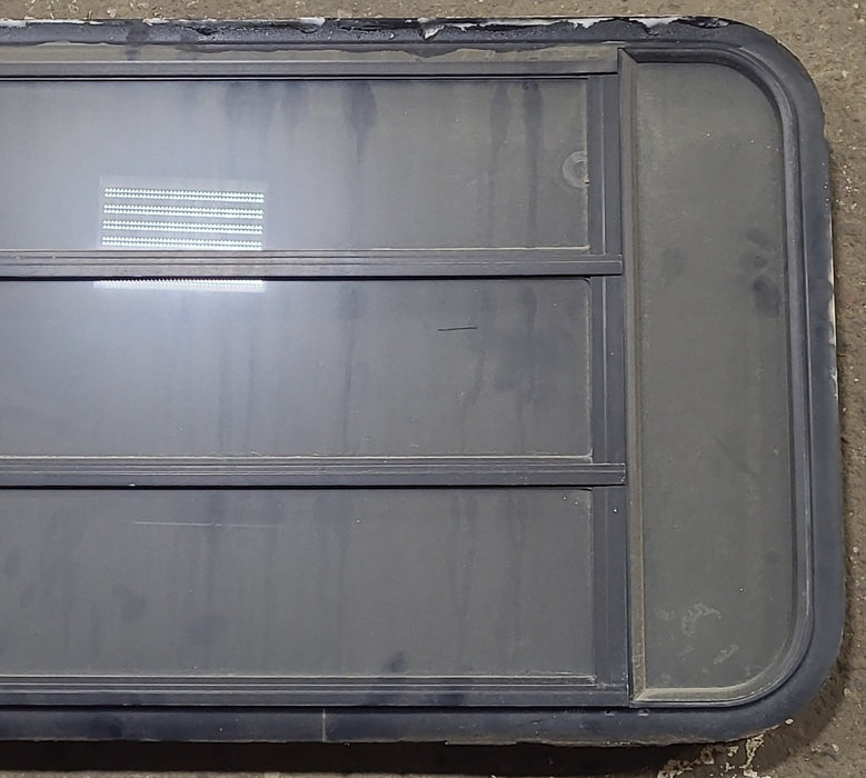 Used Black Radius Opening Window : 45 3/8" W x 22 1/2" H x 1 3/4" D