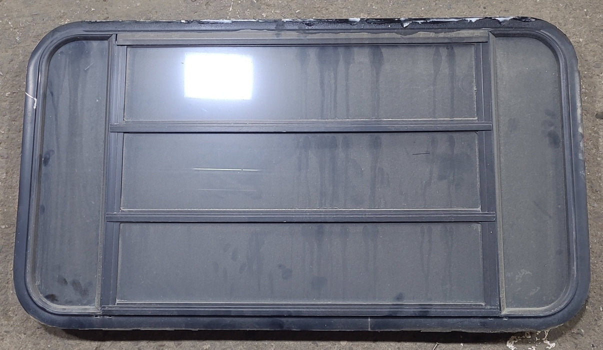Used Black Radius Opening Window : 45 3/8" W x 22 1/2" H x 1 3/4" D