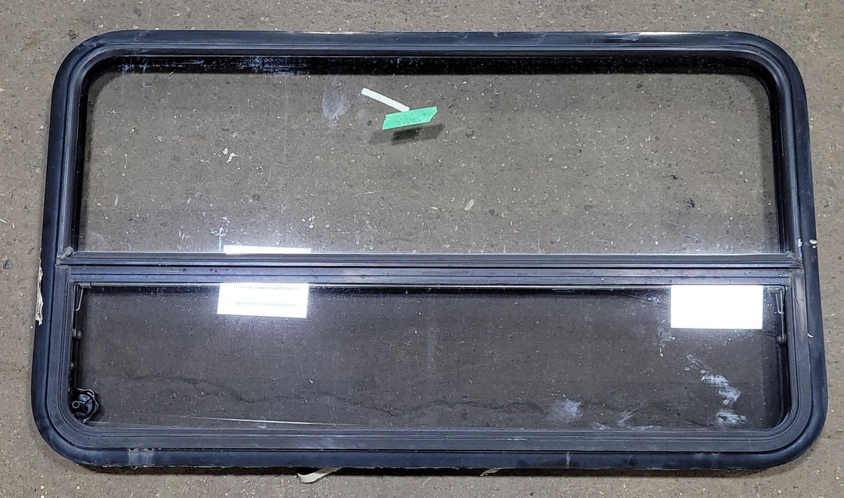 Used Black Radius Opening Window : 45 3/8" W X 25 1/2" H X 2" D
