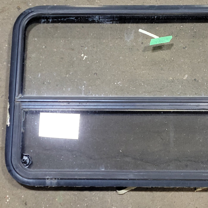 Used Black Radius Opening Window : 45 3/8" W X 25 1/2" H X 2" D