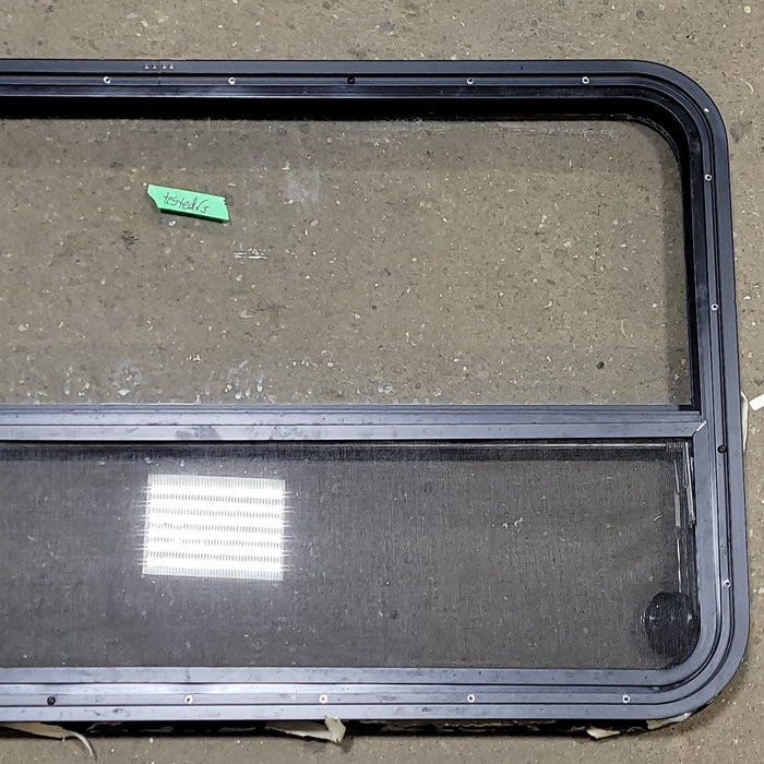 Used Black Radius Opening Window : 45 3/8" W X 25 1/2" H X 2" D
