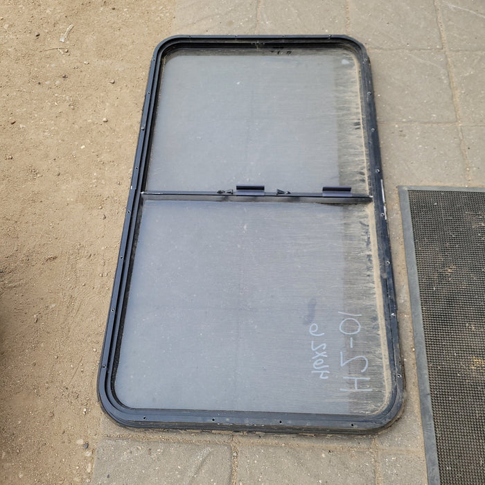 Used Black Radius Opening Window : 46 X 26 X 2" D