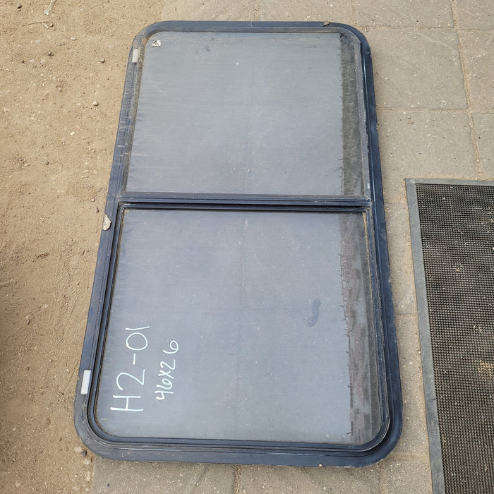 Used Black Radius Opening Window : 46 X 26 X 2" D