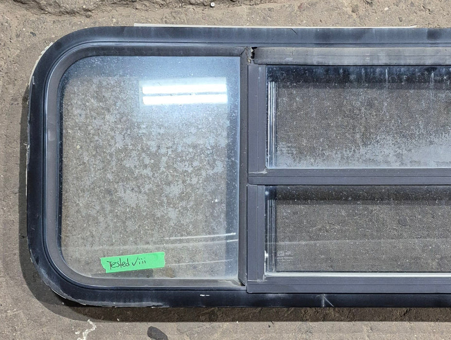 Used Black Radius Opening Window : 47 1/2" W x 14 3/4" H x 1 3/4" D