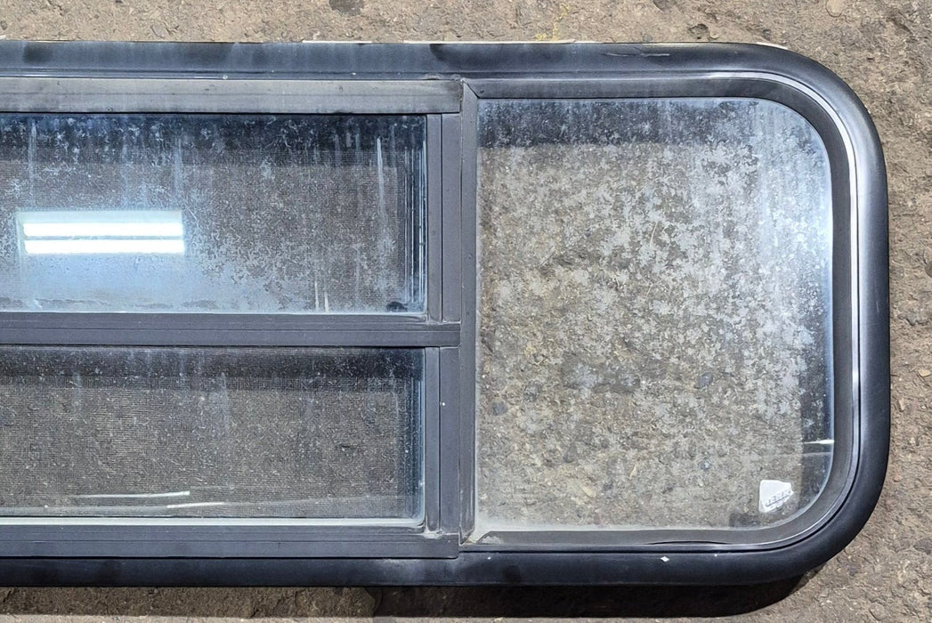 Used Black Radius Opening Window : 47 1/2" W x 14 3/4" H x 1 3/4" D
