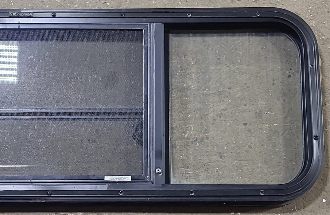 Used Black Radius Opening Window : 47 1/2" W x 14 3/4" H x 1 5/8" D