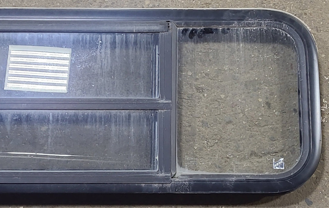 Used Black Radius Opening Window : 47 1/2" W x 14 3/4" H x 1 5/8" D