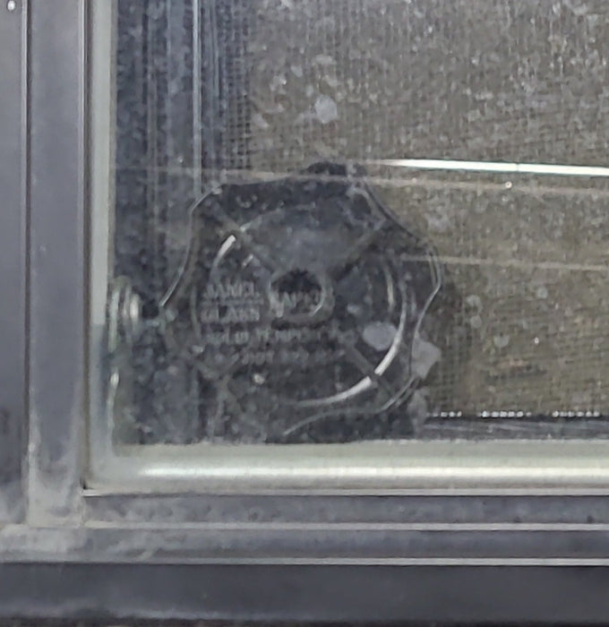 Used Black Radius Opening Window : 47 1/2" W x 14 3/4" H x 1 5/8" D