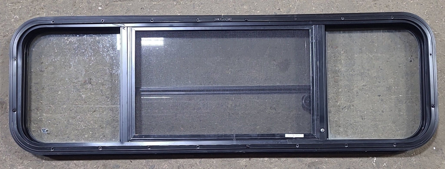 Used Black Radius Opening Window : 47 1/2" W x 14 3/4" H x 1 5/8" D