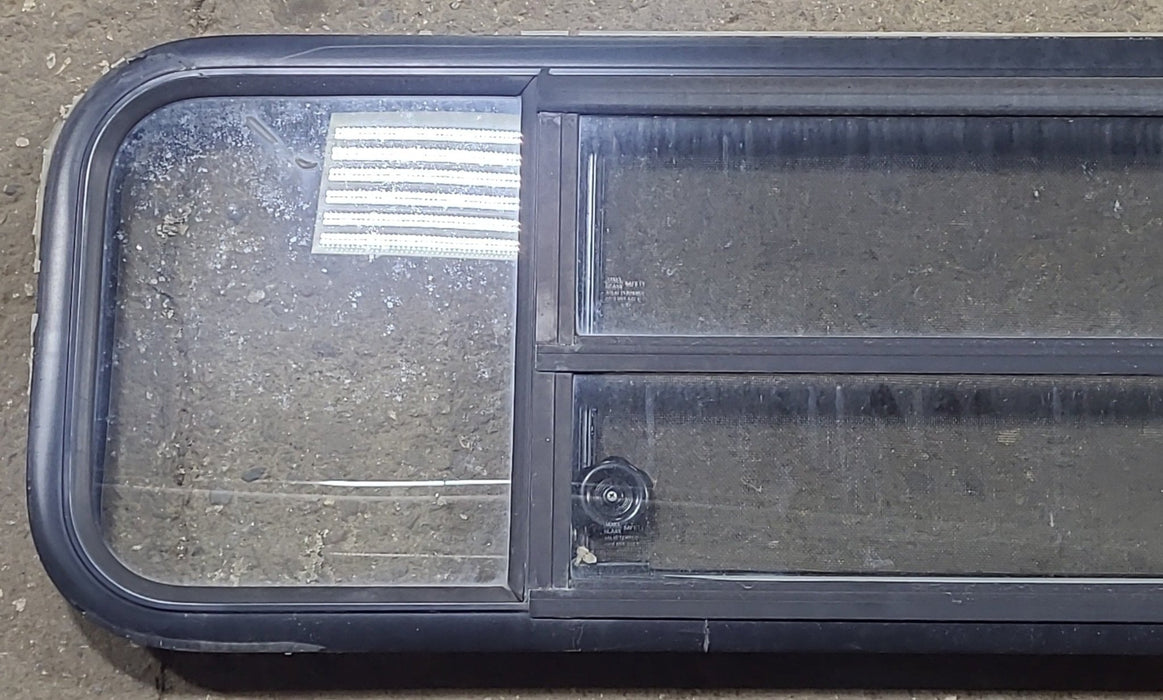 Used Black Radius Opening Window : 47 1/2" W x 14 3/4" H x 1 5/8" D