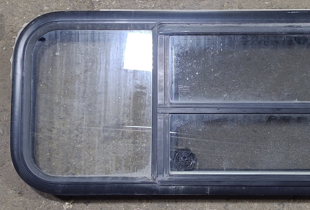 Used Black Radius Opening Window : 47 1/2" W x 14 3/4" H x 1 5/8" D