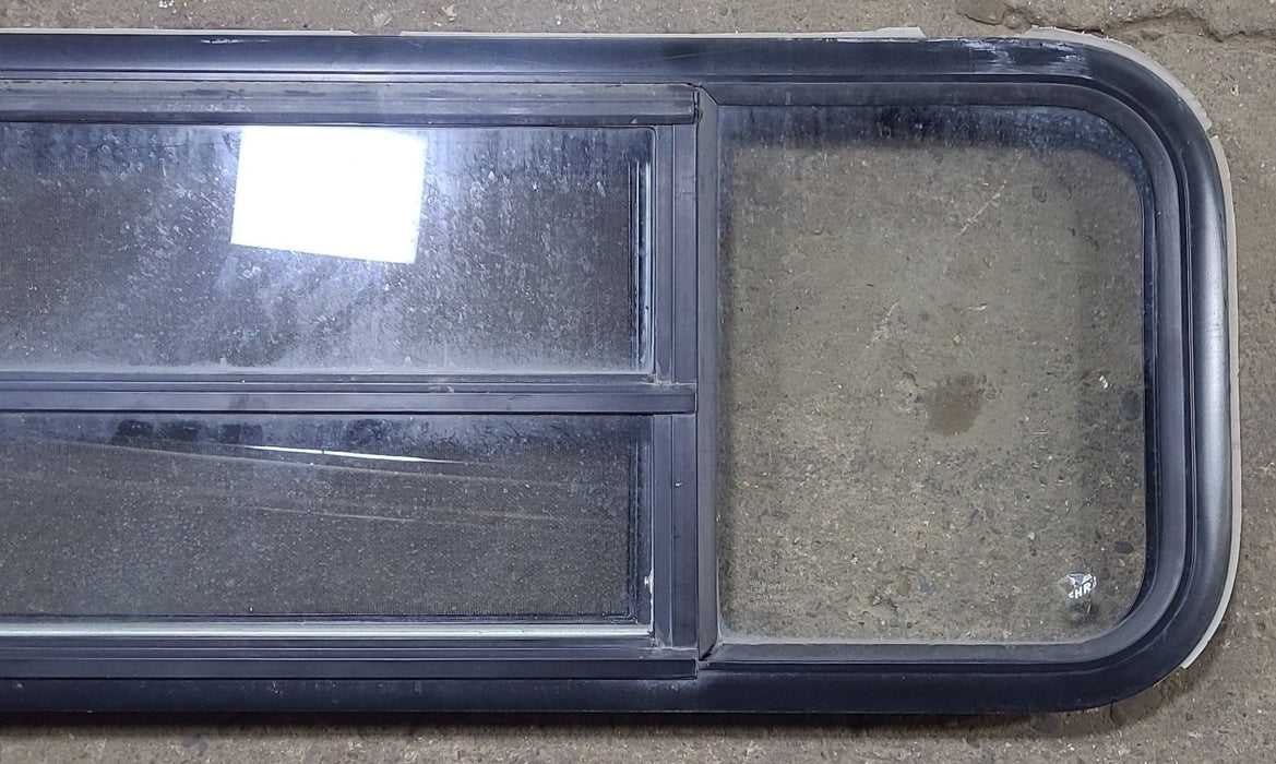 Used Black Radius Opening Window : 47 1/2" W x 14 3/4" H x 1 5/8" D