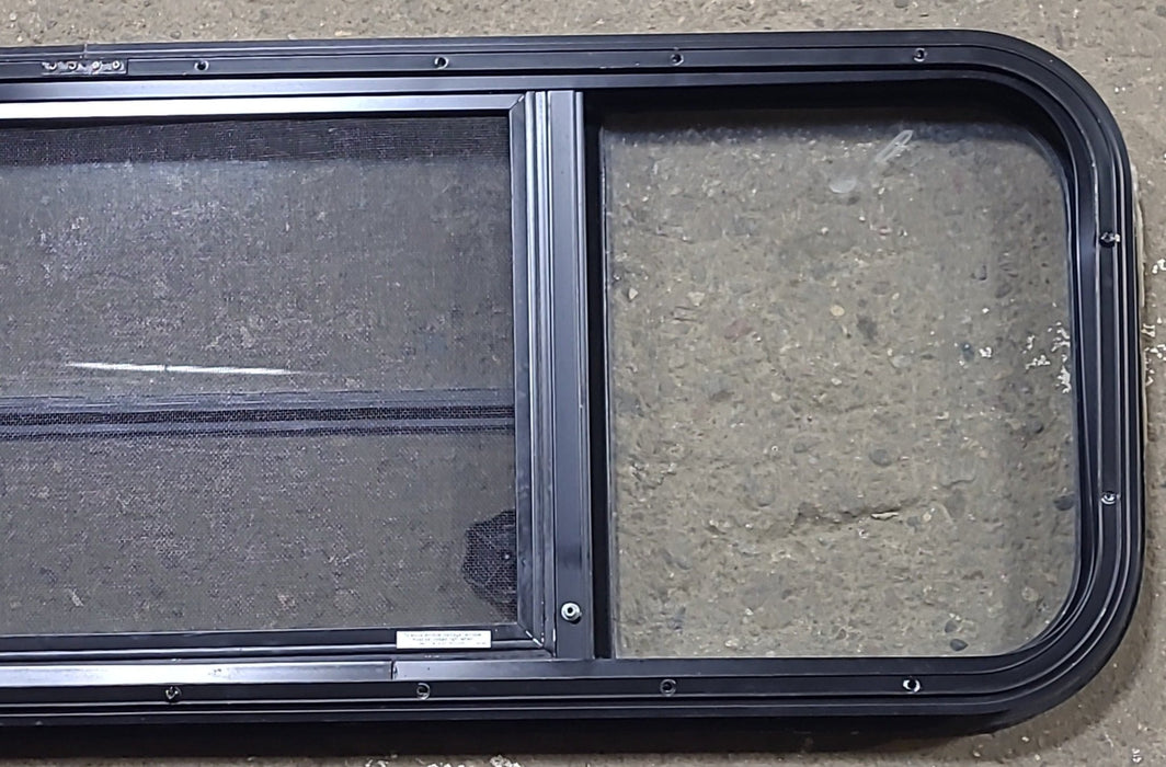 Used Black Radius Opening Window : 47 1/2" W x 14 3/4" H x 1 5/8" D