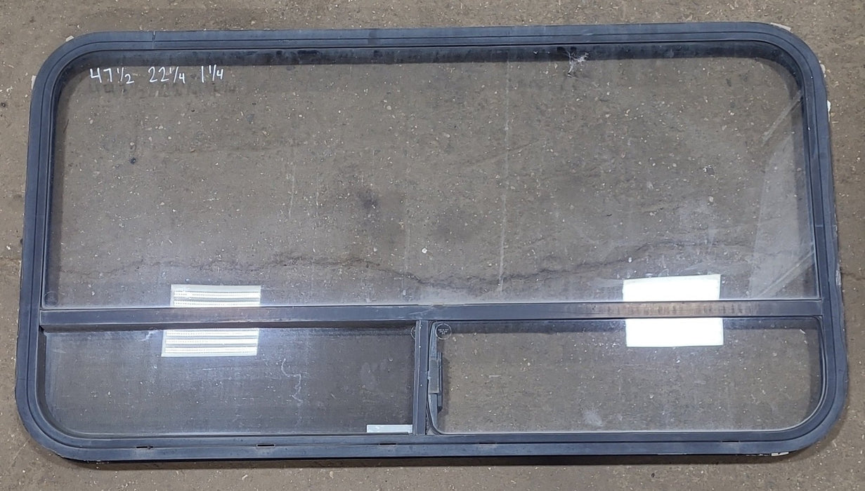 Black Radius Opening Window : 47 1/2" W x 22 1/4" H x 1 1/4" D