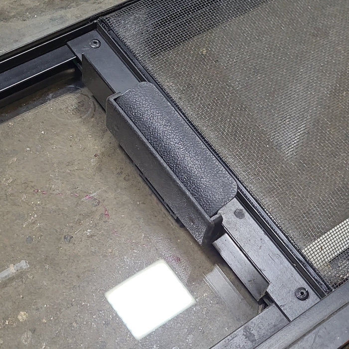 Black Radius Opening Window : 47 1/2" W x 22 1/4" H x 1 1/4" D