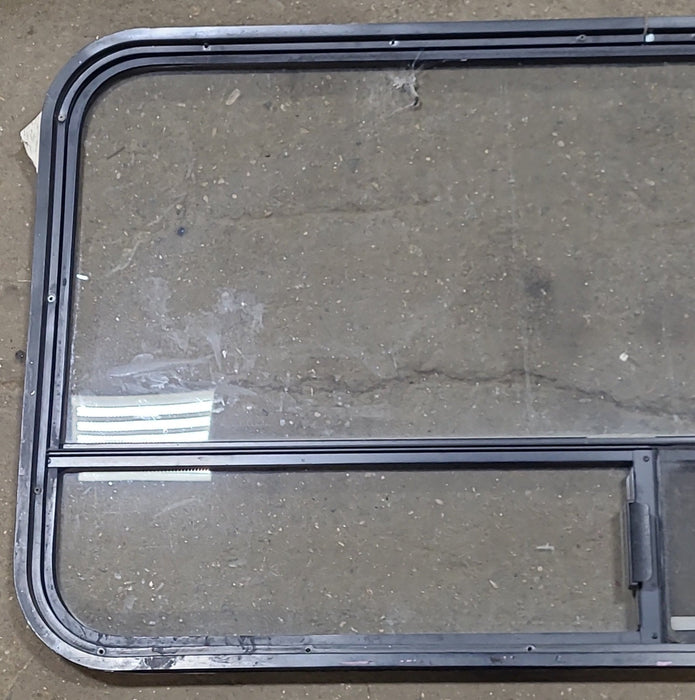 Black Radius Opening Window : 47 1/2" W x 22 1/4" H x 1 1/4" D