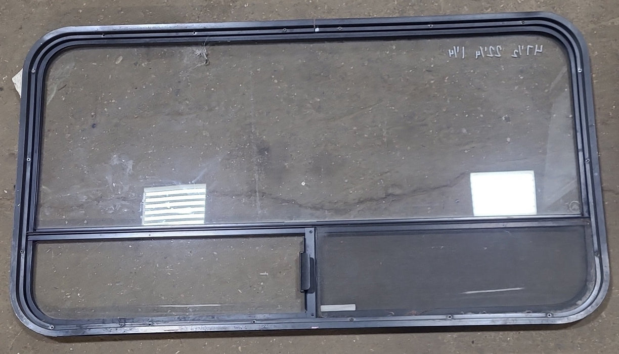 Black Radius Opening Window : 47 1/2" W x 22 1/4" H x 1 1/4" D