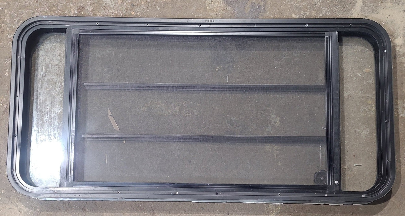 Used Black Radius Opening Window : 47 1/2" W x 22 1/4" H x 1 7/8" D