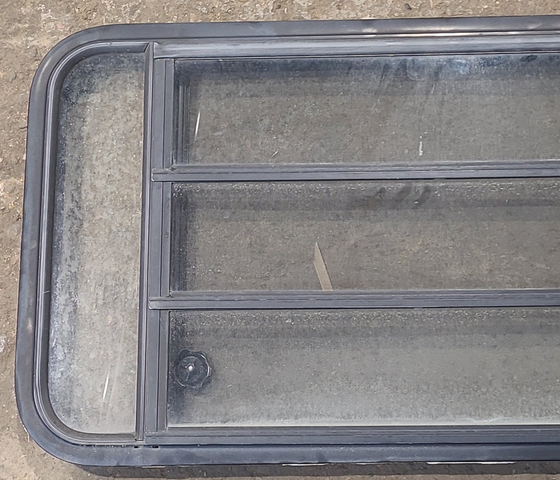 Used Black Radius Opening Window : 47 1/2" W x 22 1/4" H x 1 7/8" D