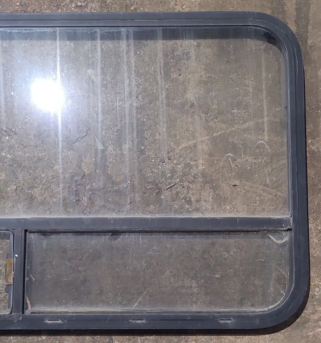 Used Black Radius Opening Window : 47 1/2" W x 25 1/2" H x 1 1/2" D