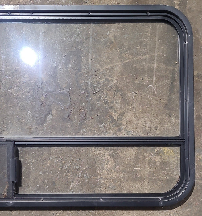 Used Black Radius Opening Window : 47 1/2" W x 25 1/2" H x 1 1/2" D