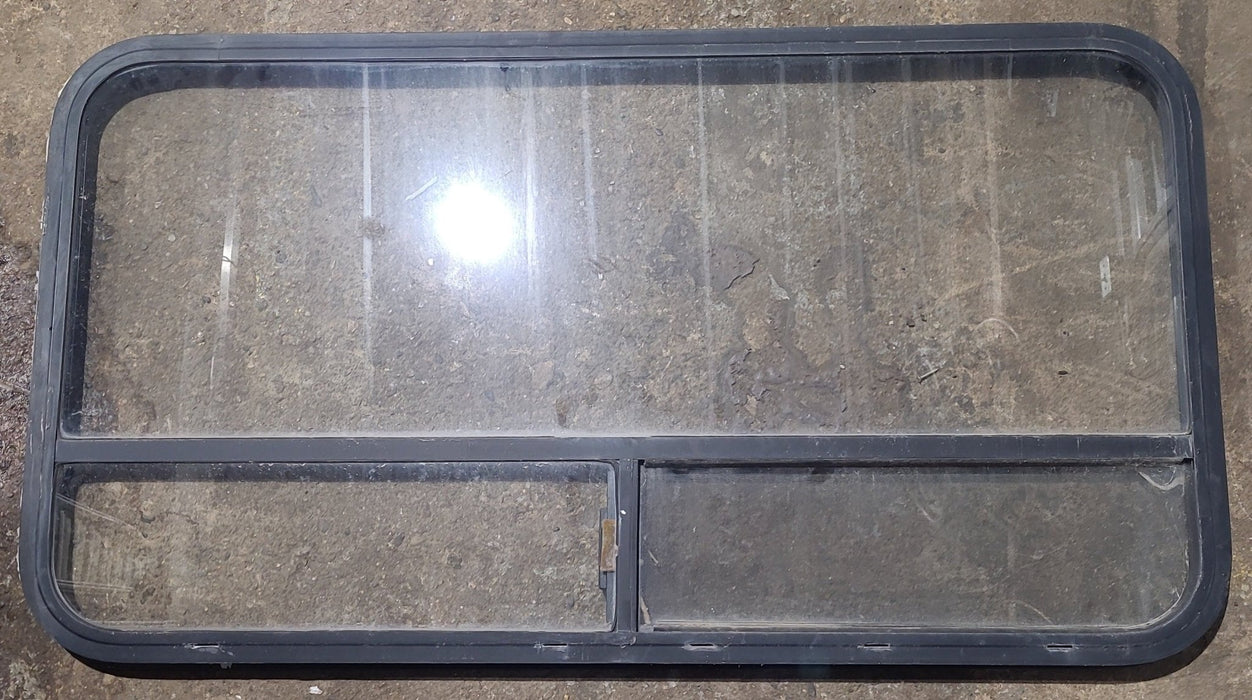 Used Black Radius Opening Window : 47 1/2" W x 25 1/2" H x 1 1/2" D