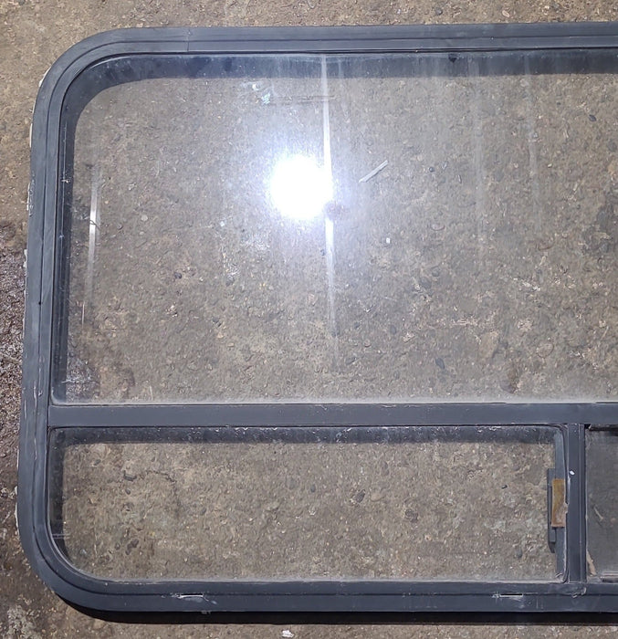 Used Black Radius Opening Window : 47 1/2" W x 25 1/2" H x 1 1/2" D