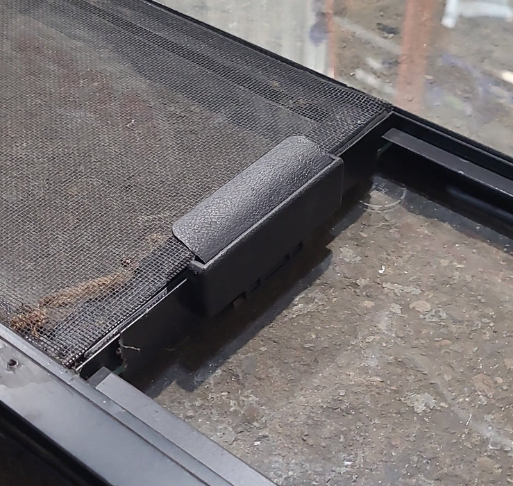 Used Black Radius Opening Window : 47 1/2" W x 25 1/2" H x 1 1/2" D