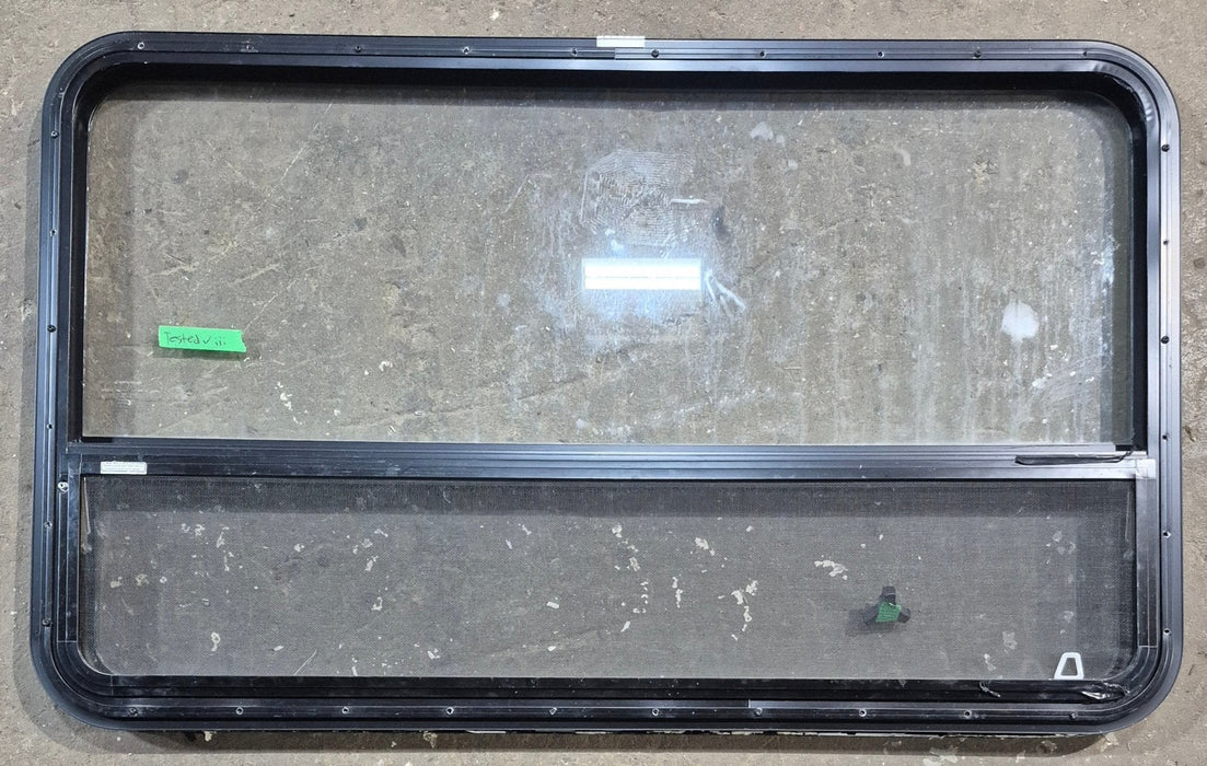 Used Black Radius Opening Window : 47 1/2" W x 28 1/4" H x 1 1/4" D