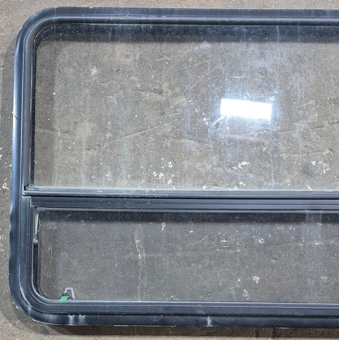 Used Black Radius Opening Window : 47 1/2" W x 28 1/4" H x 1 1/4" D