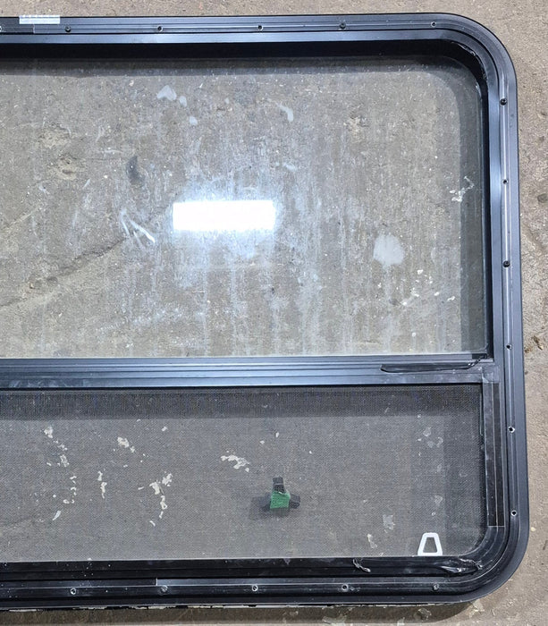 Used Black Radius Opening Window : 47 1/2" W x 28 1/4" H x 1 1/4" D