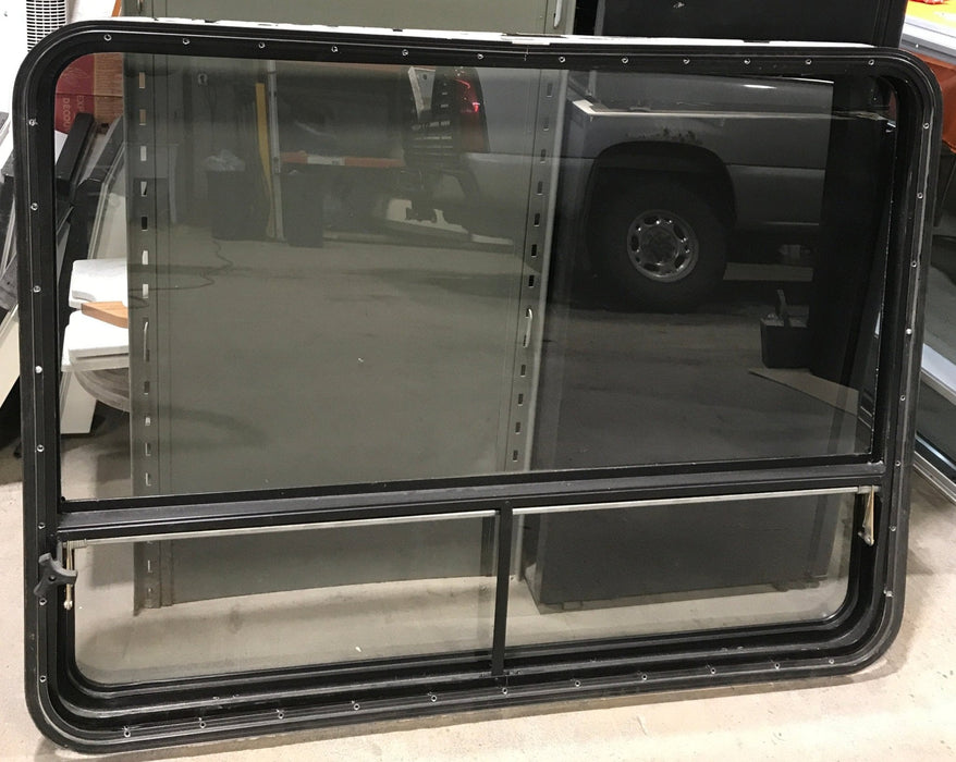 Used Black Radius Opening Window : 47 1/2" W x 29 1/2" H x 2" D