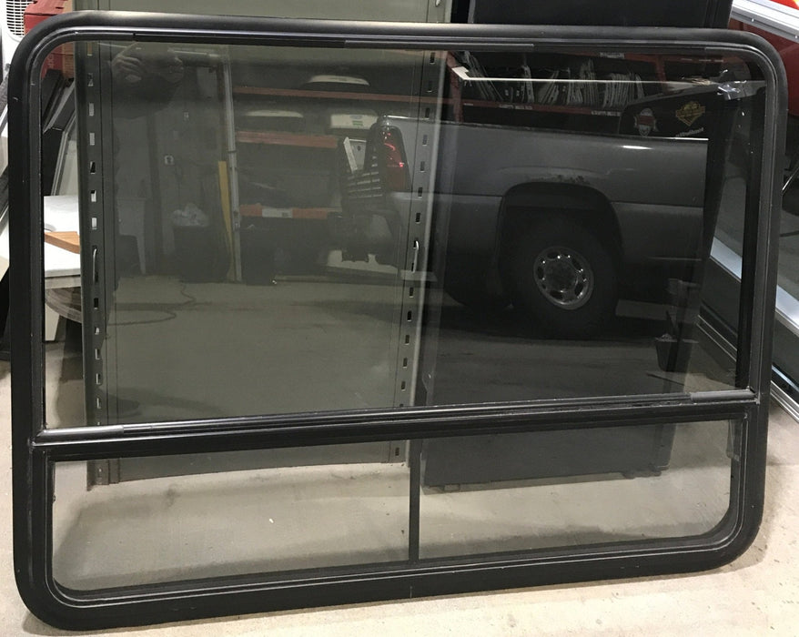 Used Black Radius Opening Window : 47 1/2" W x 35 1/2" H x 2" D